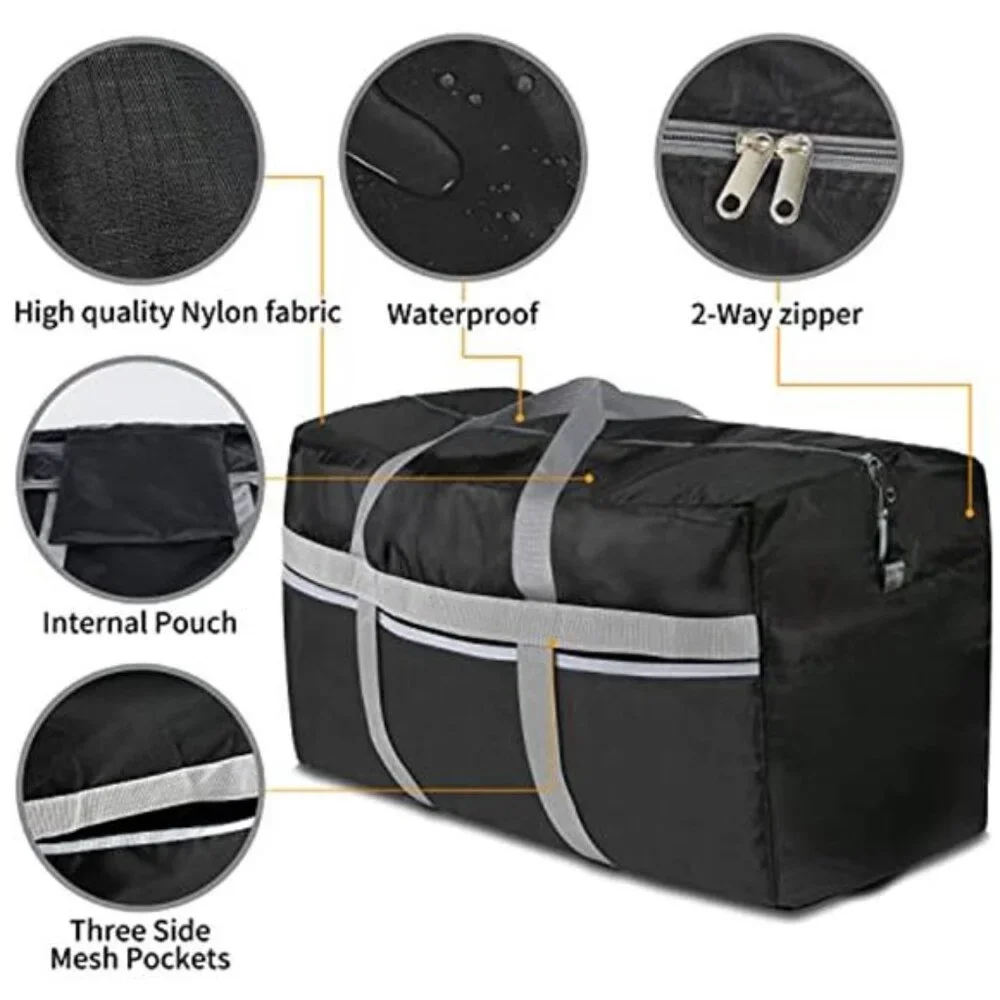 Extra Large Duffle Bag 96L Travel Bag Foldable Waterproof Lightweight for Men